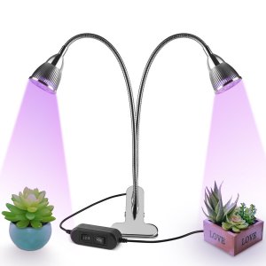 PROFI UV LED GROW lampa na všetky rastliny, 10W , dvojramenná, ružovo-modrá